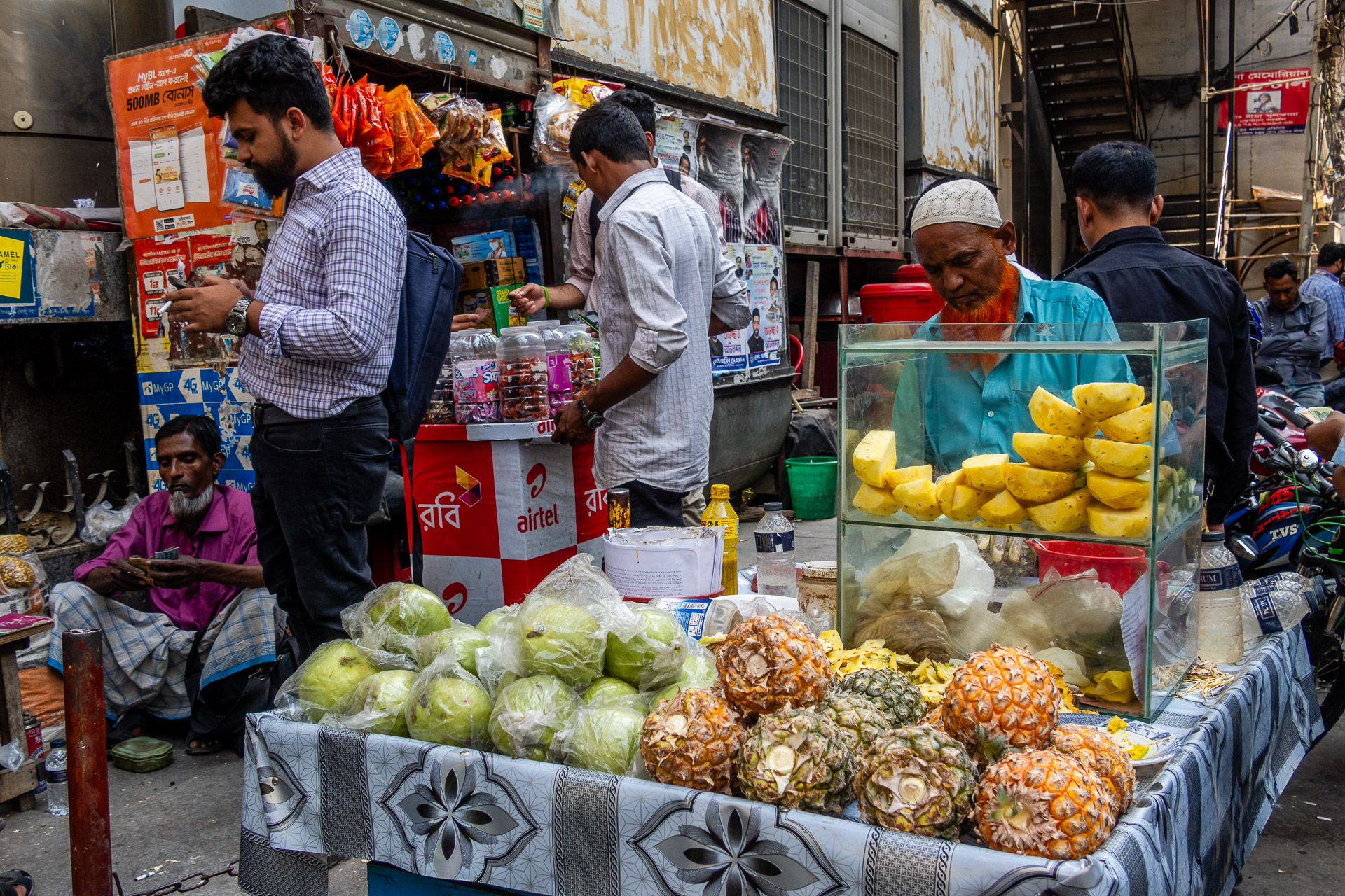 Fruit stall on the streets in Bangladesh